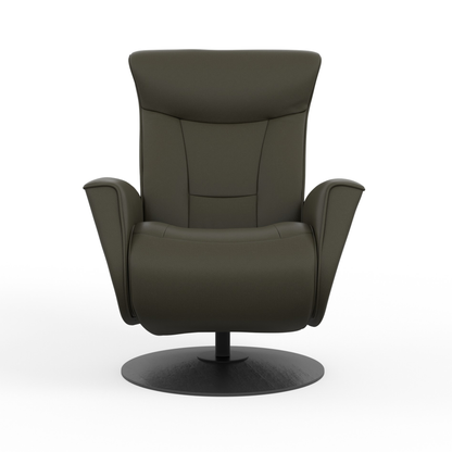 Fjords Oskar Leather Swivel Glider Power Recliner Chair