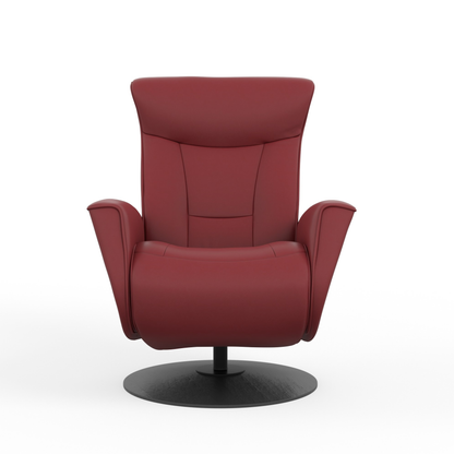 Fjords Oskar Leather Swivel Glider Power Recliner Chair