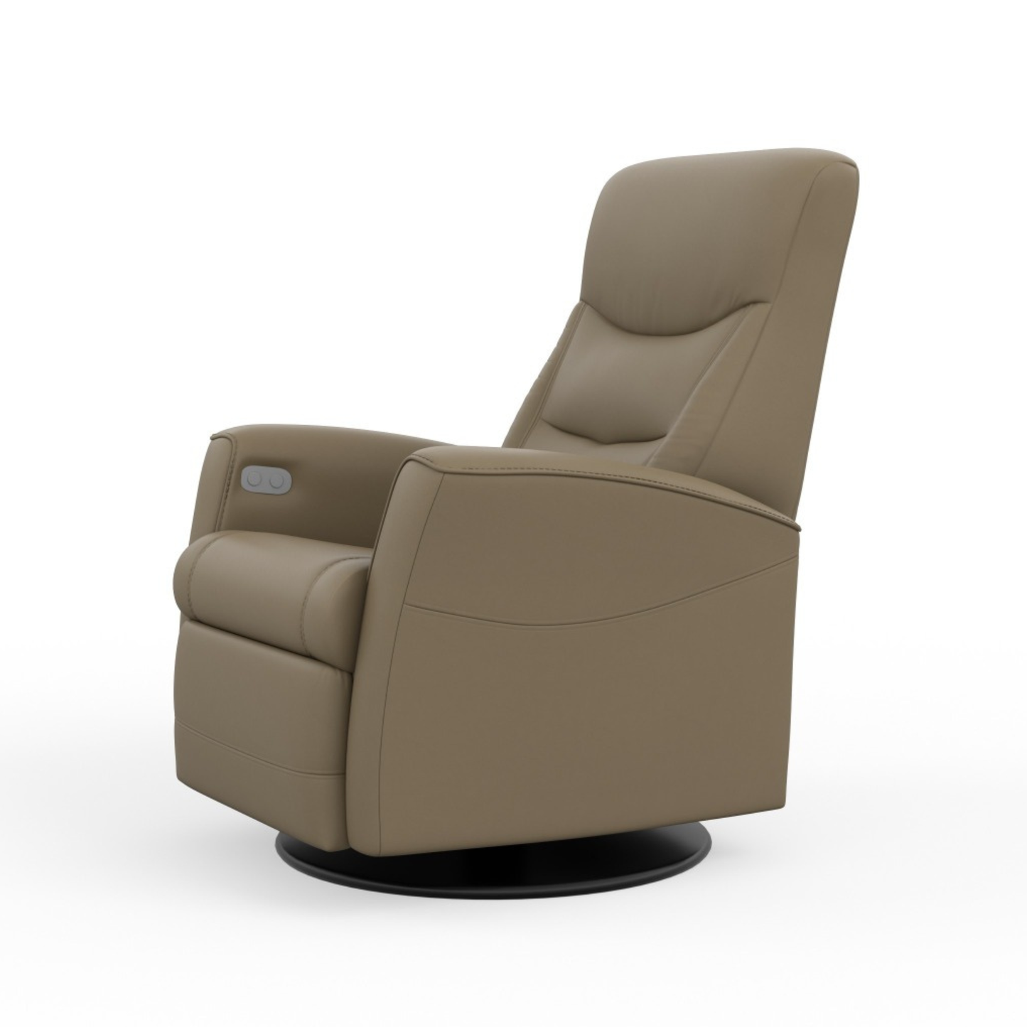 Fjords Oslo Leather Power Recliner Chair With Swivel Base