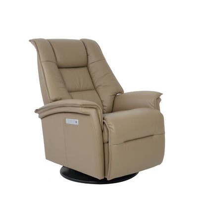 Fjords Paris Leather Recliner Lumbar Support & Rocking Motion Chair