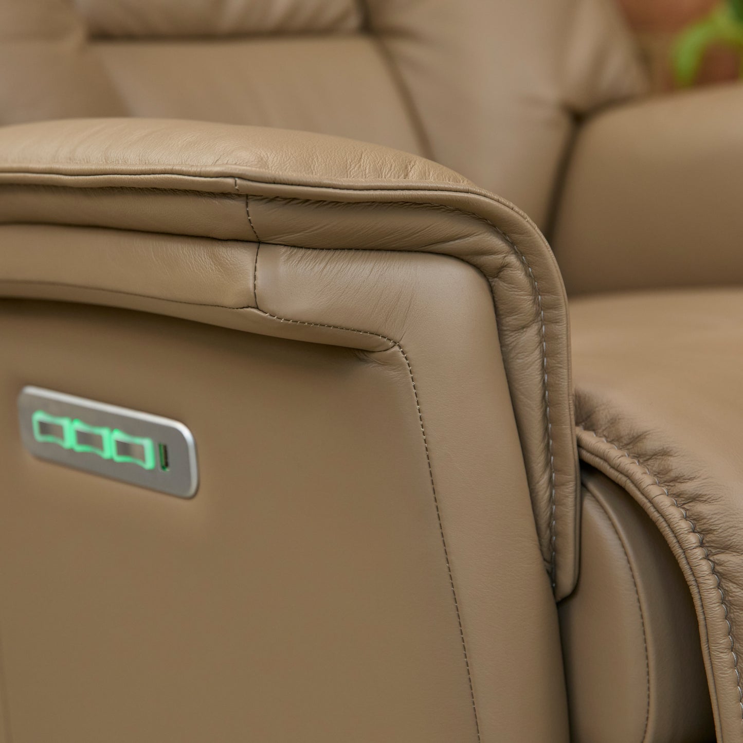 Fjords Paris Leather Recliner Lumbar Support & Rocking Motion Chair