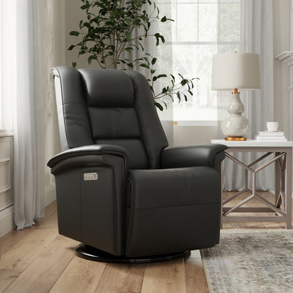 Fjords Paris Leather Recliner Lumbar Support & Rocking Motion Chair