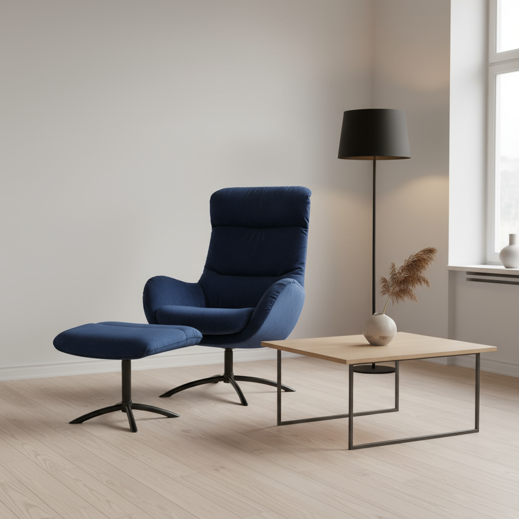 Fjords Skagen recliner chair with ottoman - comfort view for comfort furniture