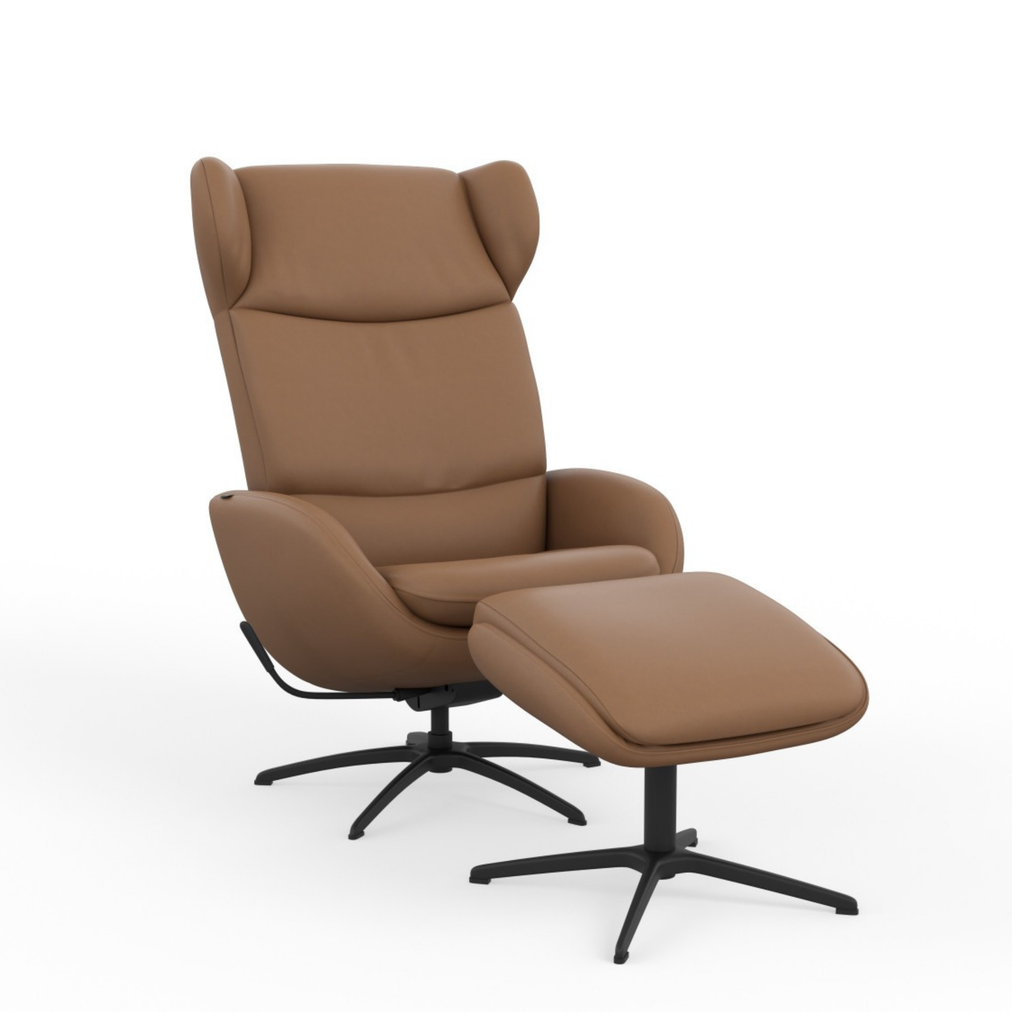 Fjords Stella Recliner Chair and Ottoman with Rocking Glide Swivel Base