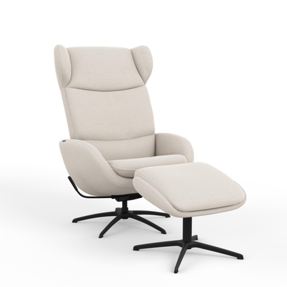 Fjords Stella Recliner Chair and Ottoman with Rocking Glide Swivel Base