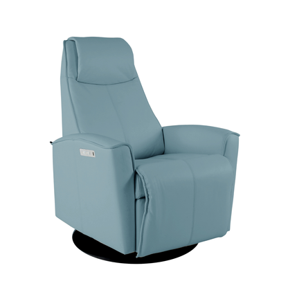 Fjords Urban Leather Swivel Glider Power Recliner Chair