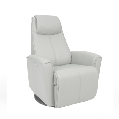 Fjords Urban Leather Swivel Glider Power Recliner Chair
