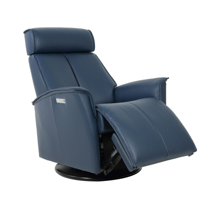 Fjords Venice Leather Swivel Glider Power Recliner Chair