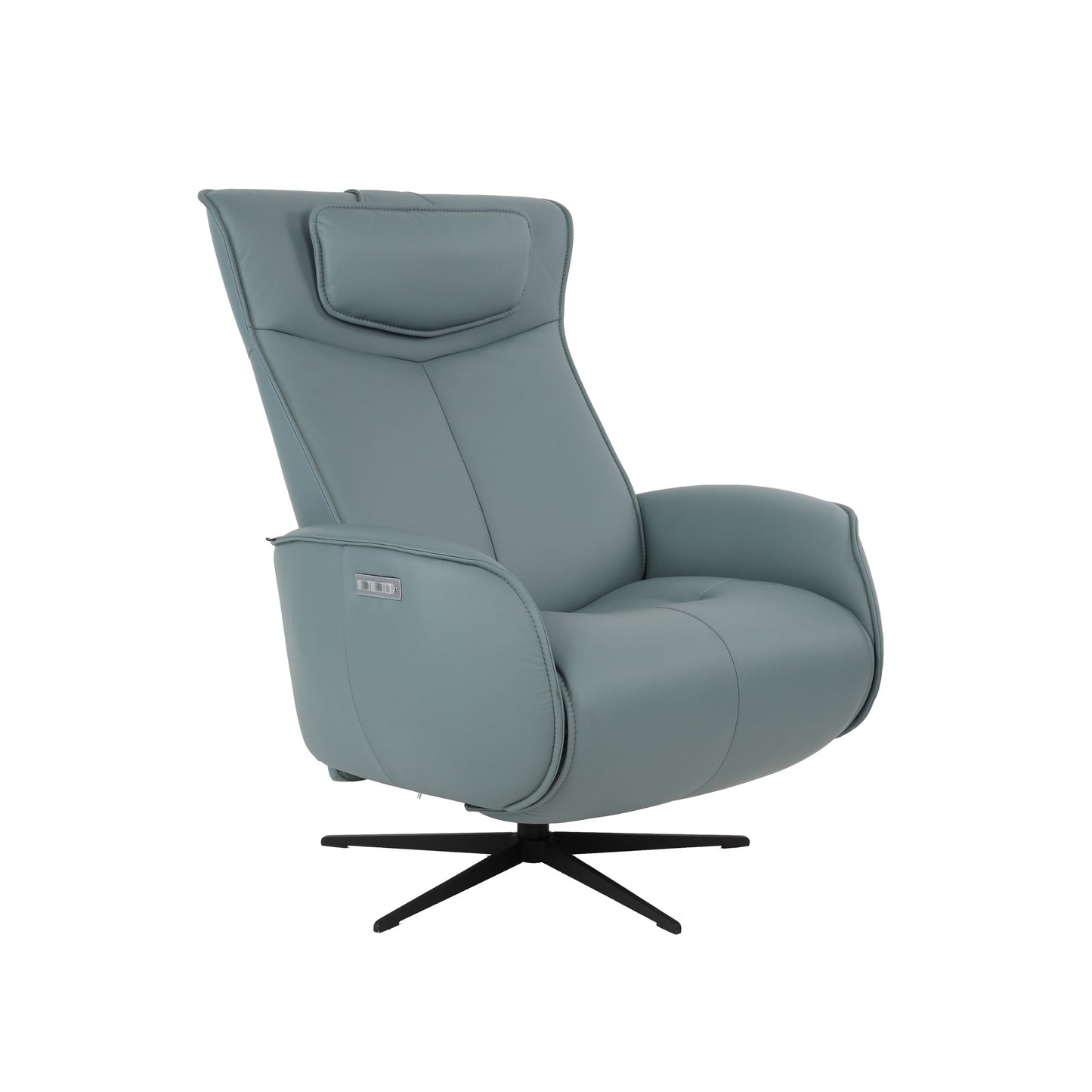 Fjords Axel Leather Power Recliner Chair with Swivel Glider Base