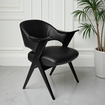 Fjords Blinken Accent Chair with Supportive Backrest and Solid Wood Frame