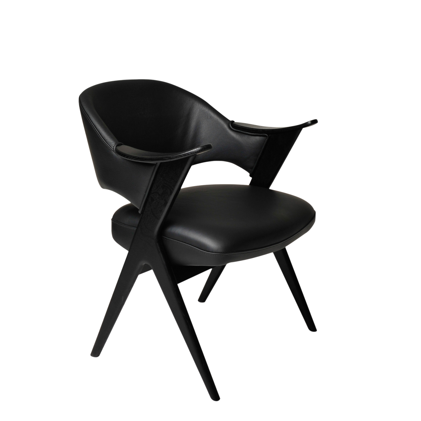 Fjords Blinken Accent Chair with Supportive Backrest and Solid Wood Frame
