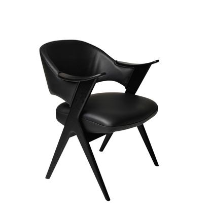 Fjords Blinken Accent Chair with Supportive Backrest and Solid Wood Frame
