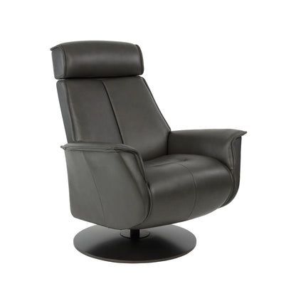 Fjords Bo Leather Power Recliner Chair with Swivel Glider Base