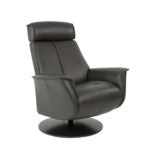 Fjords Bo Leather Power Recliner Chair with Swivel Glider Base