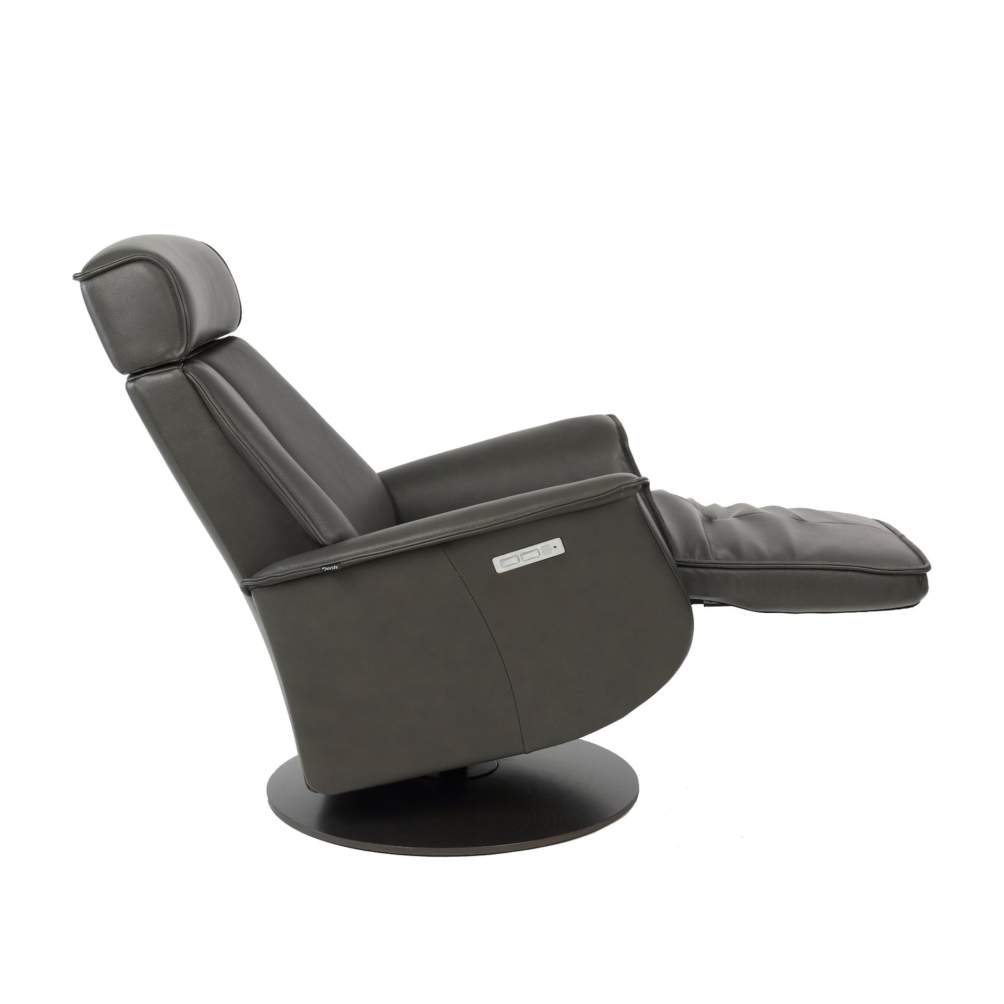 Fjords Bo Leather Power Recliner Chair with Swivel Glider Base