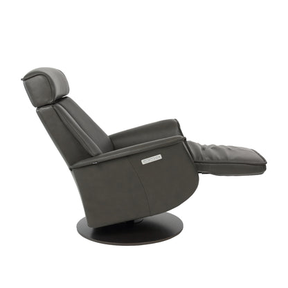 Fjords Bo Leather Power Recliner Chair with Swivel Glider Base