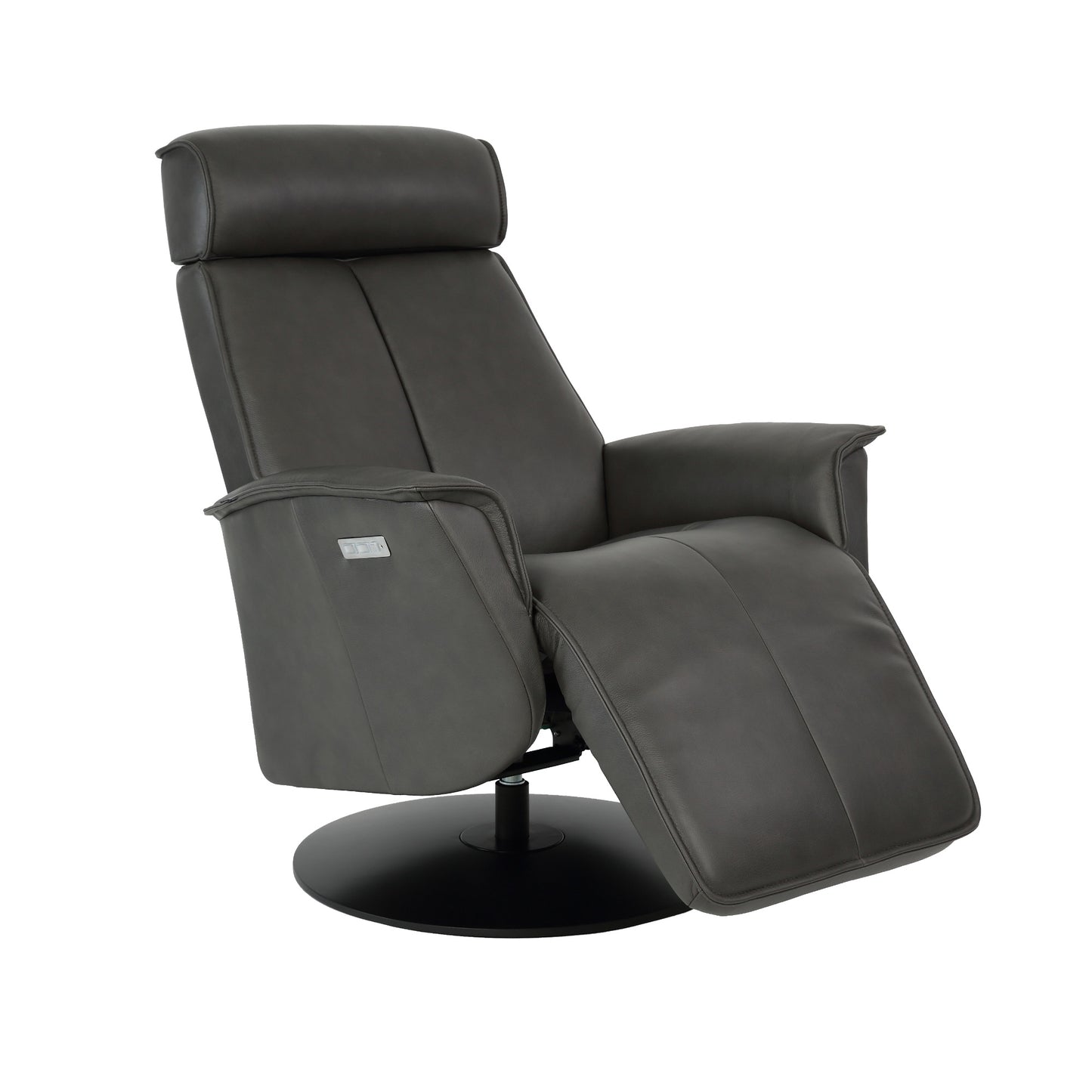 Fjords Bo Leather Power Recliner Chair with Swivel Glider Base