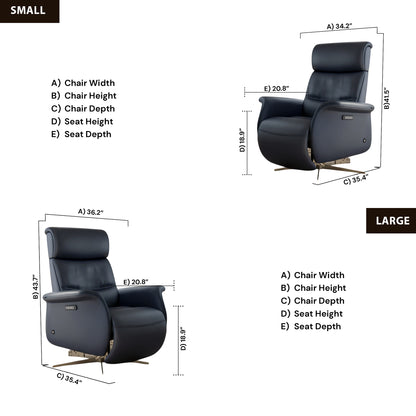 Fjords Cosmo Leather Triple Motor Zero Gravity Recliner Chair