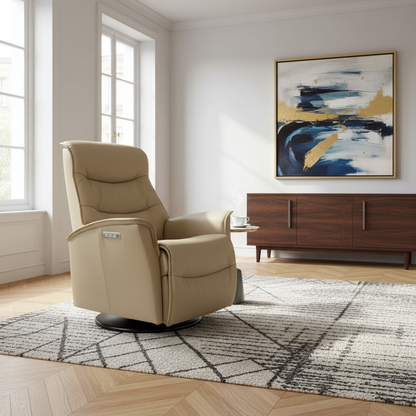 Fjords Dallas Swing Relaxer Leather Recliner Chair