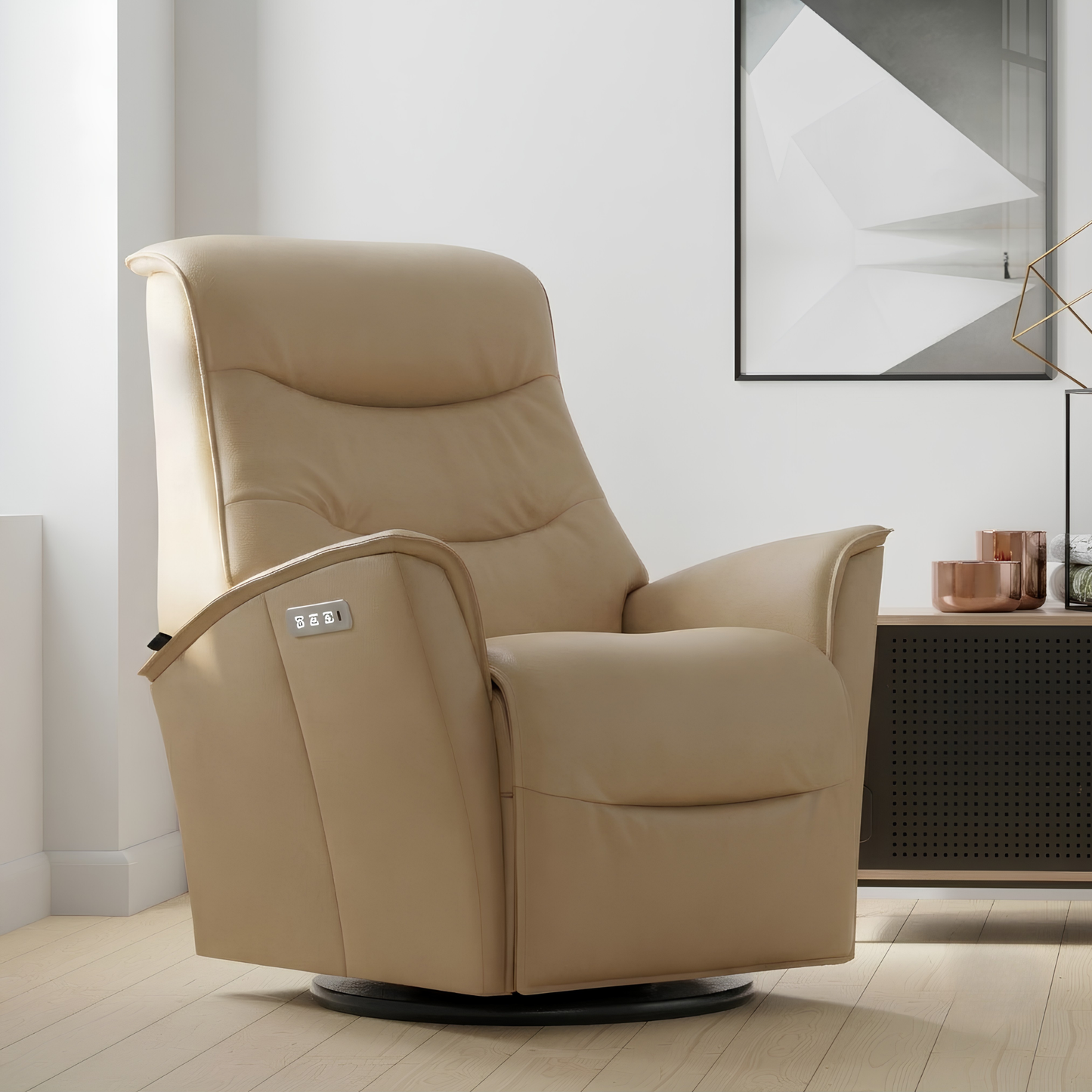 Fjords Dallas Swing Relaxer Leather Recliner Chair