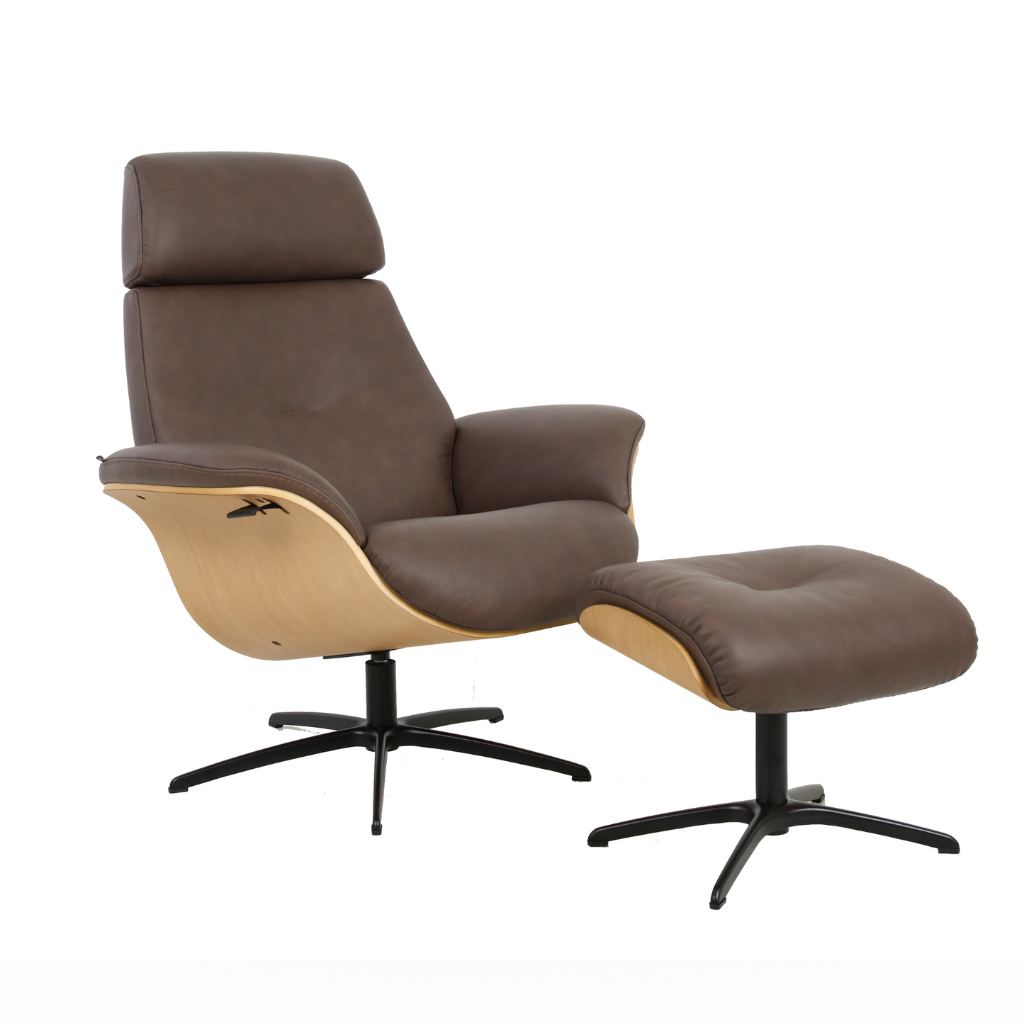 Fjords Falcon Swivel Manual Recliner Chair With Footstool