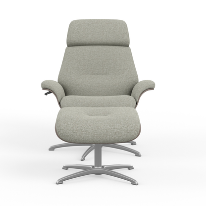 Fjords Falcon Swivel Manual Recliner Chair With Footstool