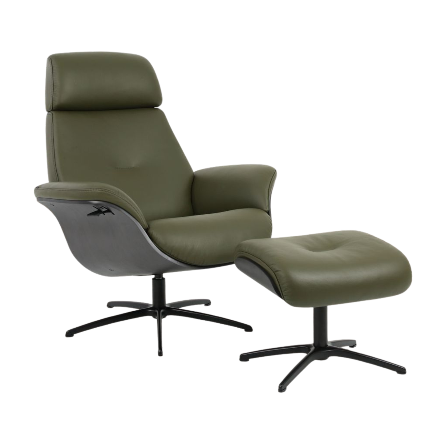 Fjords Falcon Swivel Manual Recliner Chair With Footstool