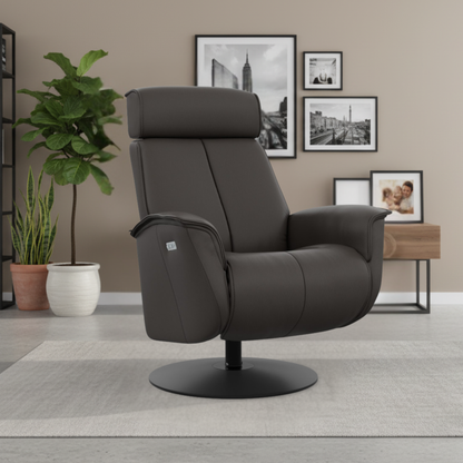 Fjords Bo recliner detail showing premium leather finish for comfort furniture