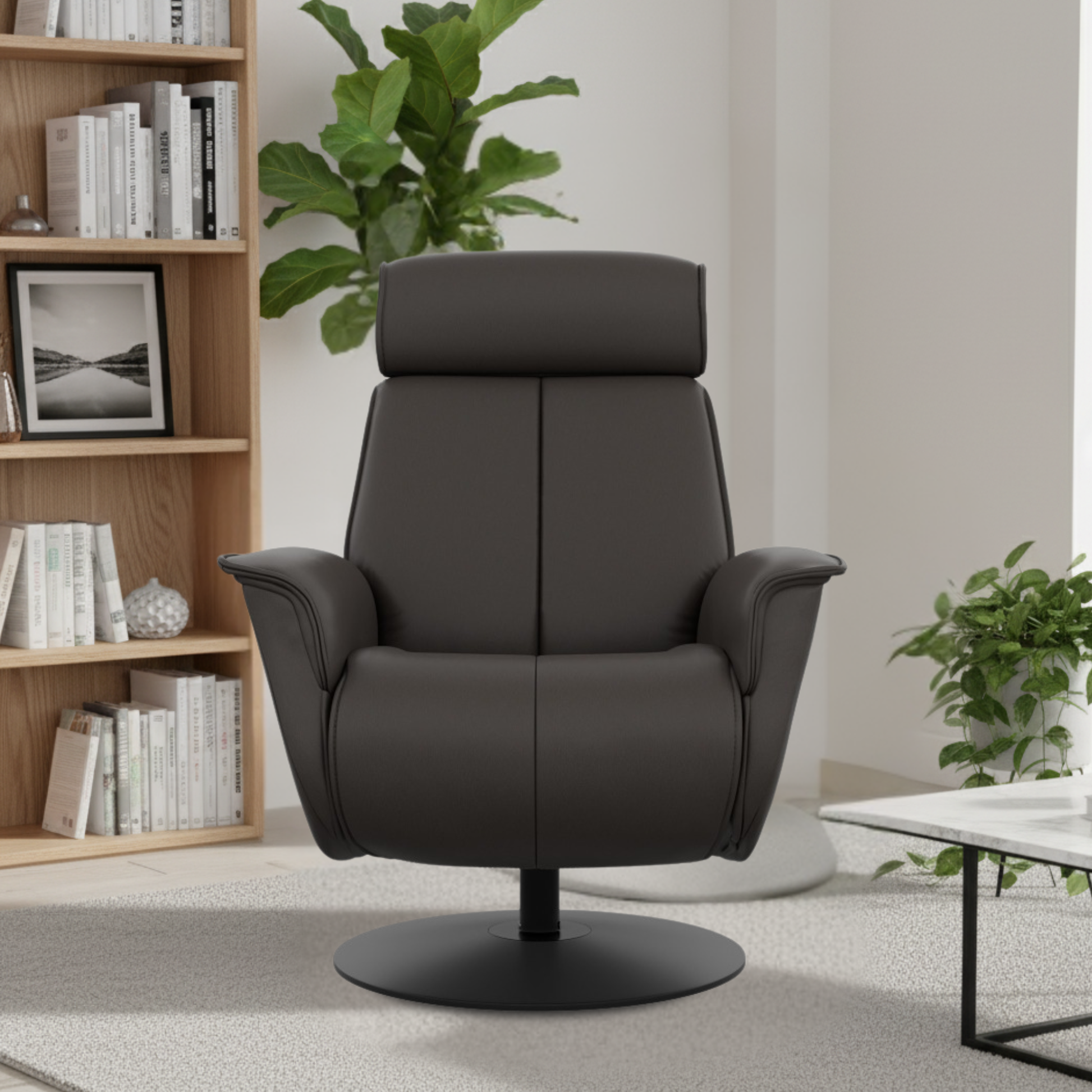 Fjords Bo recliner showing power recline in living room for comfort furniture