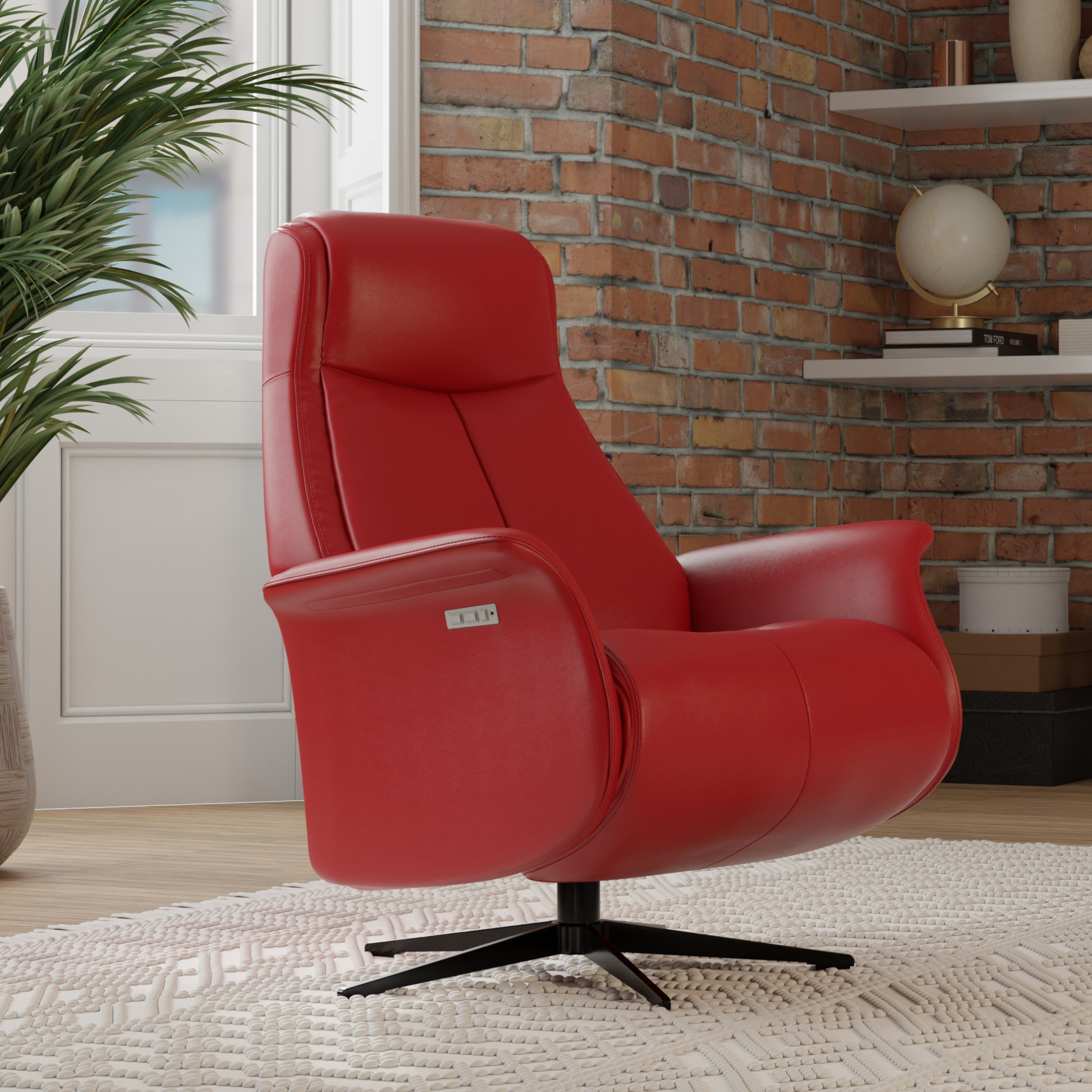 Fjords Jakob power recliner close-up detail for comfort furniture