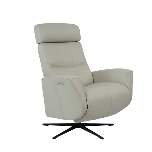Fjords Magnus Leather Swivel Glider Power Recliner Chair