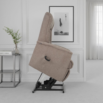 Fjords Memphis Leather Lift Recliner Chair with Motorized Headrest