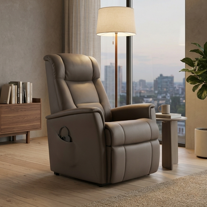 Fjords Memphis Leather Lift Recliner Chair with Motorized Headrest-Comfortdesignfurniture