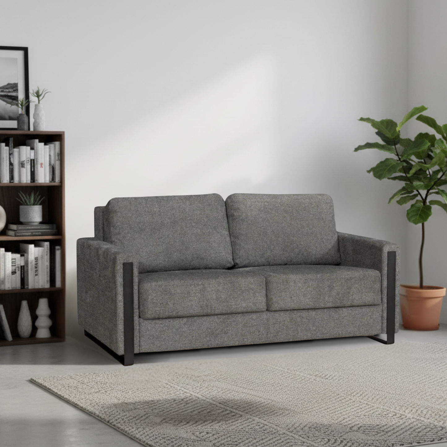 Fjords Mia Nordic Rest Fabric Gray Sleeper Sofa