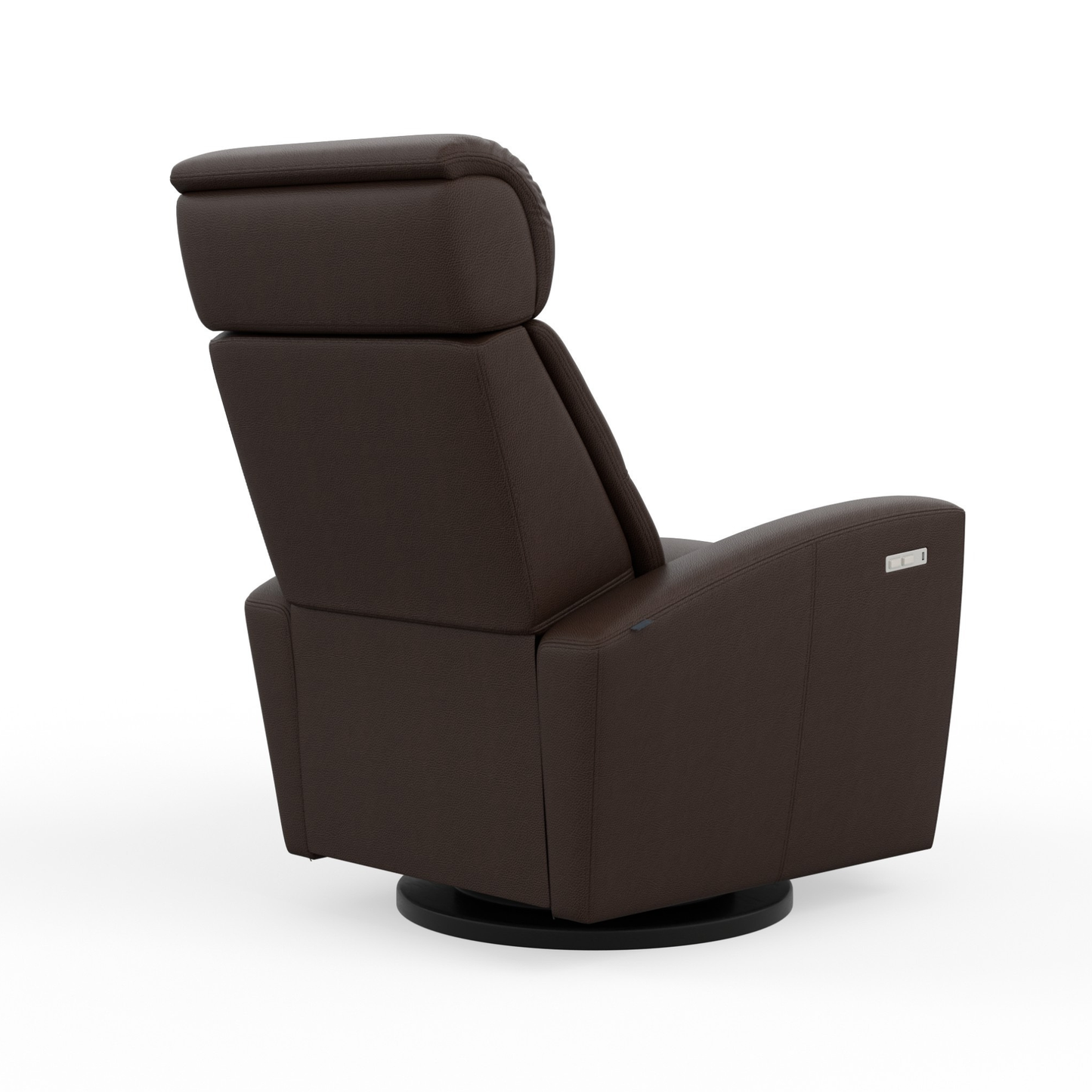 Fjords Milan Leather Swivel Glider Power Recliner Chair