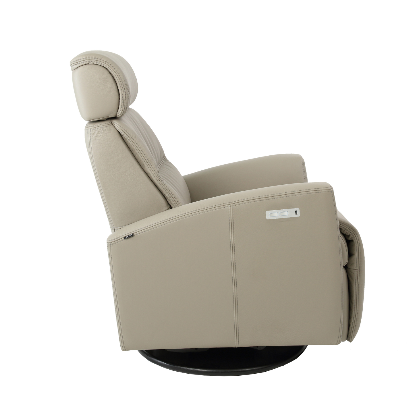 Fjords Milan Leather Swivel Glider Power Recliner Chair