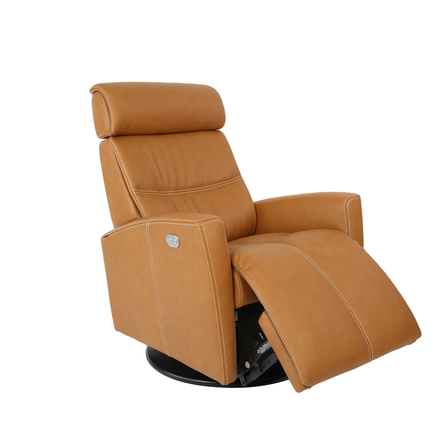 Fjords Milan Leather Swivel Glider Power Recliner Chair