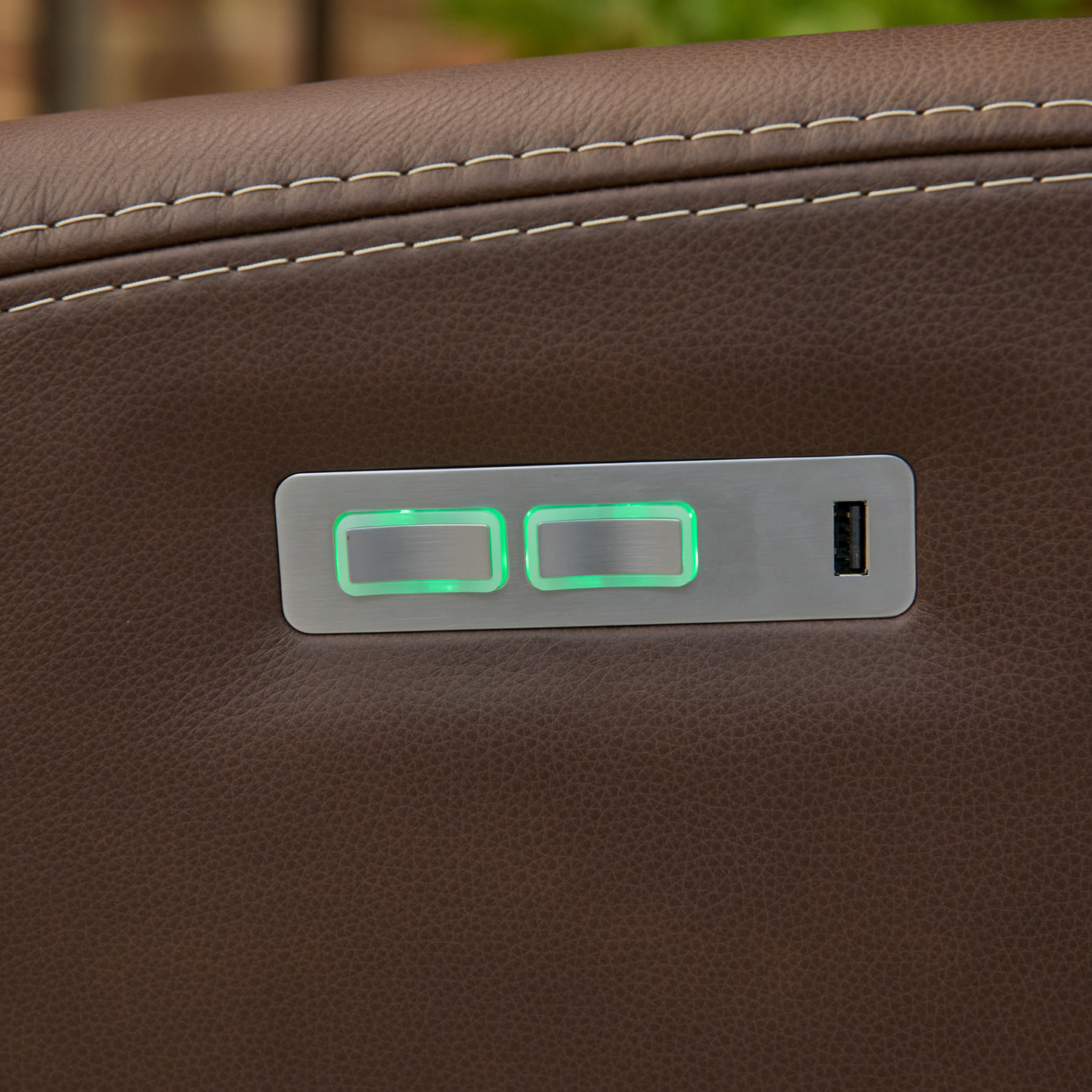 Fjords Milan Leather Swivel Glider Power Recliner Chair