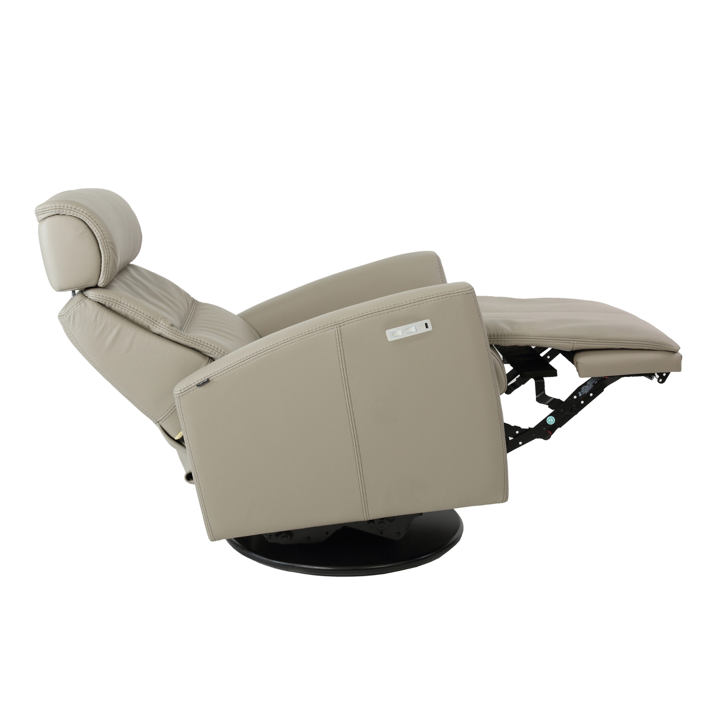 Fjords Milan Leather Swivel Glider Power Recliner Chair