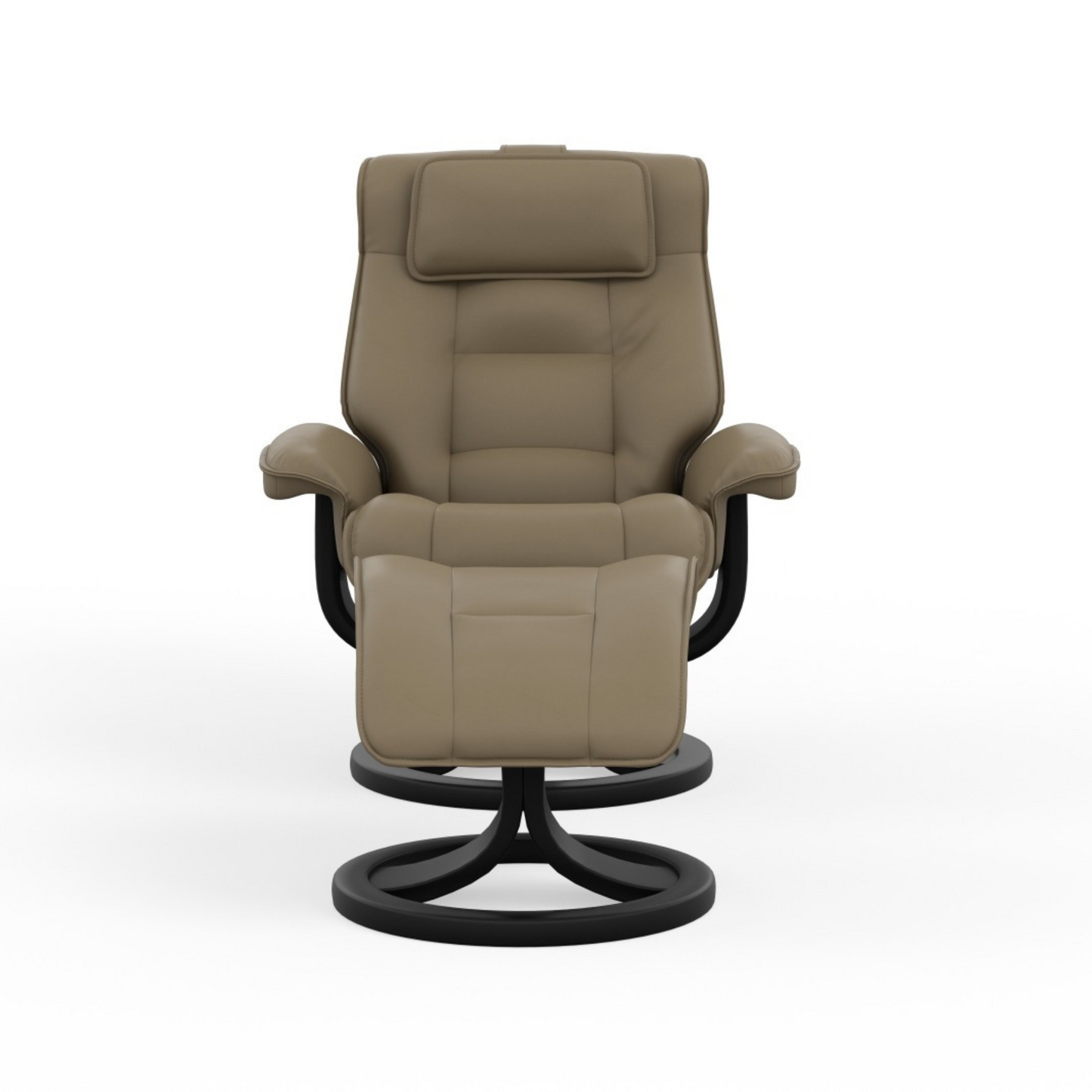 Fjords Mustang R Leather Recliner Chair With Foot Stool