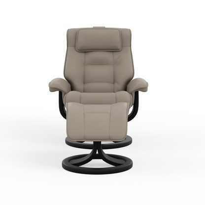 Fjords Mustang R Leather Recliner Chair With Foot Stool