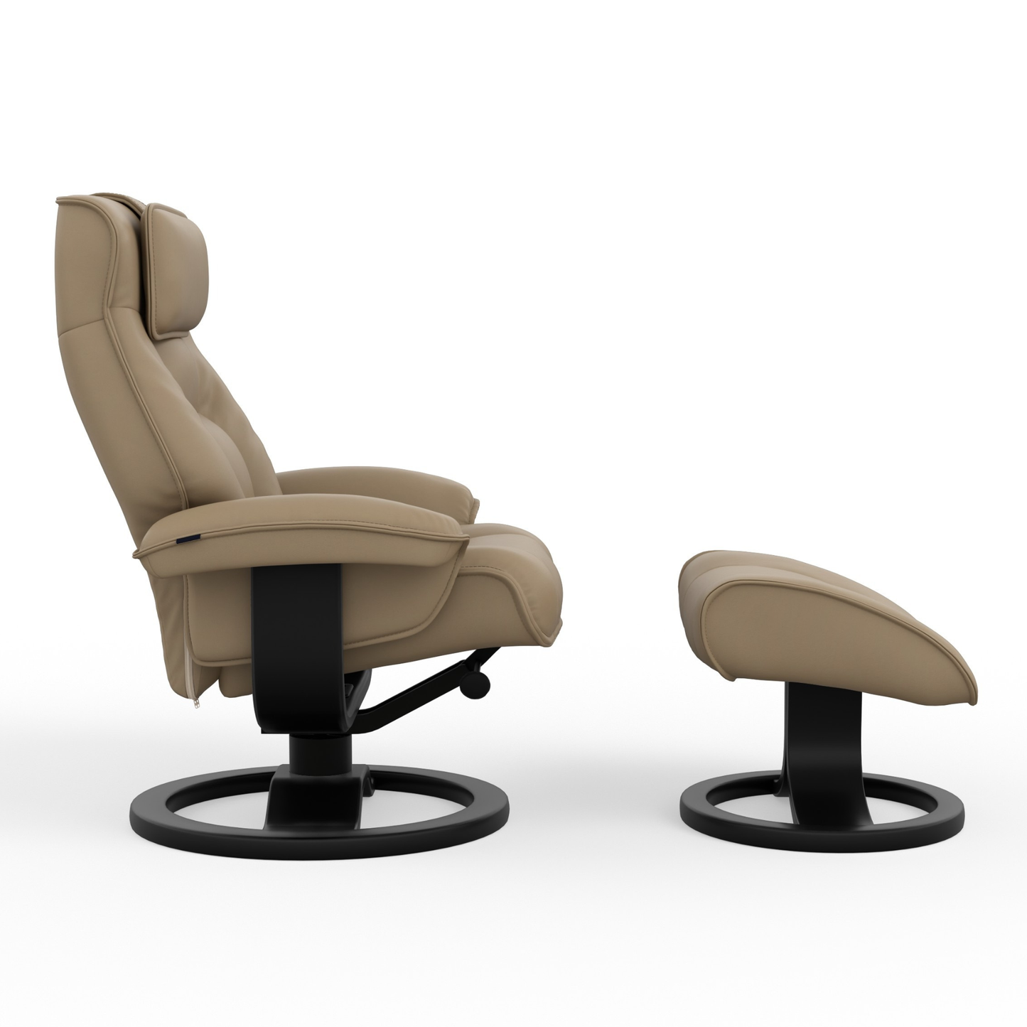 Fjords Mustang R Leather Recliner Chair With Foot Stool