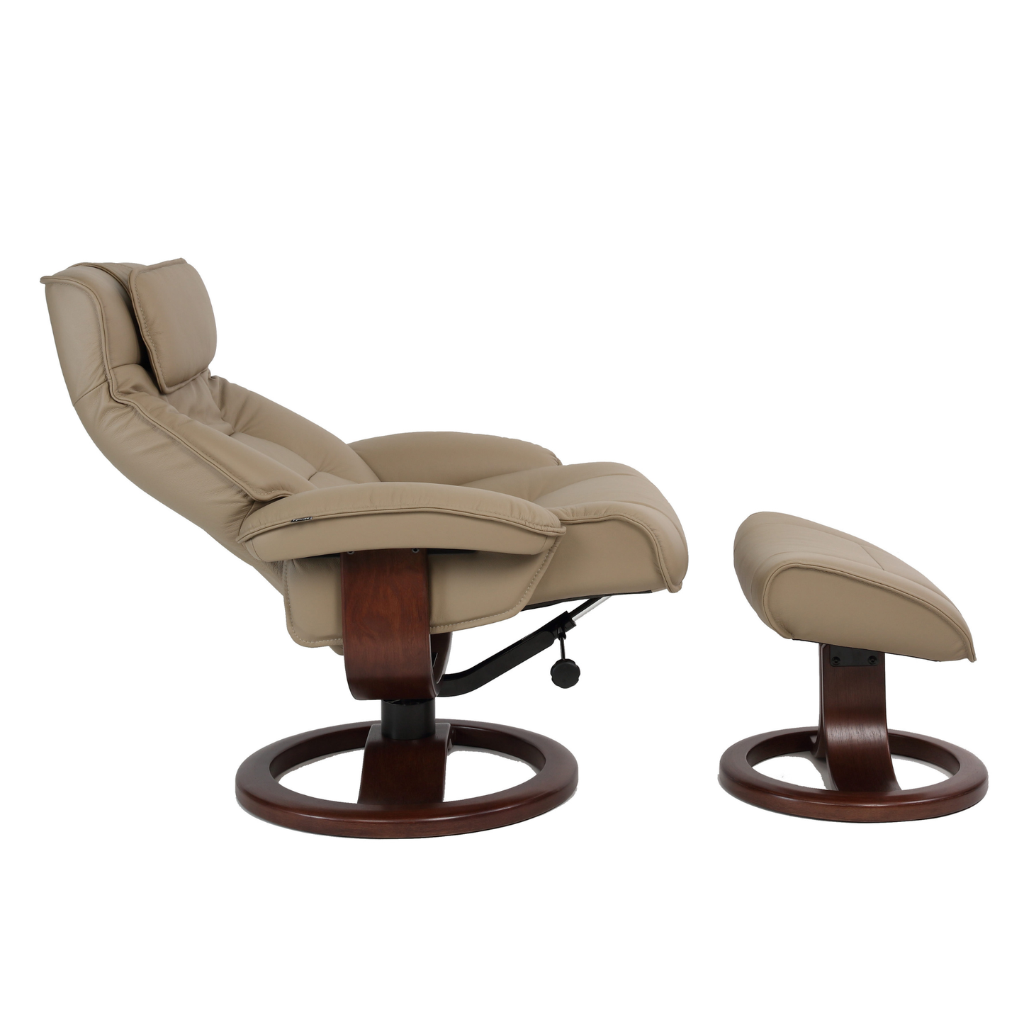 Fjords Mustang R Leather Recliner Chair With Foot Stool