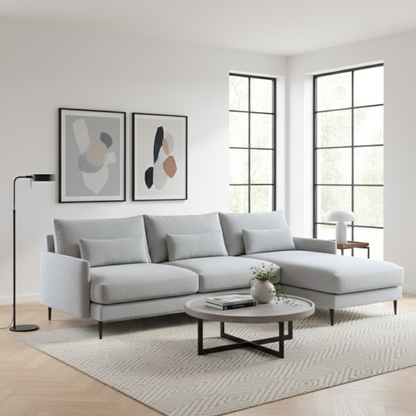 Luonto Liam Fabric Sectional Sofa With Reversible Chaise