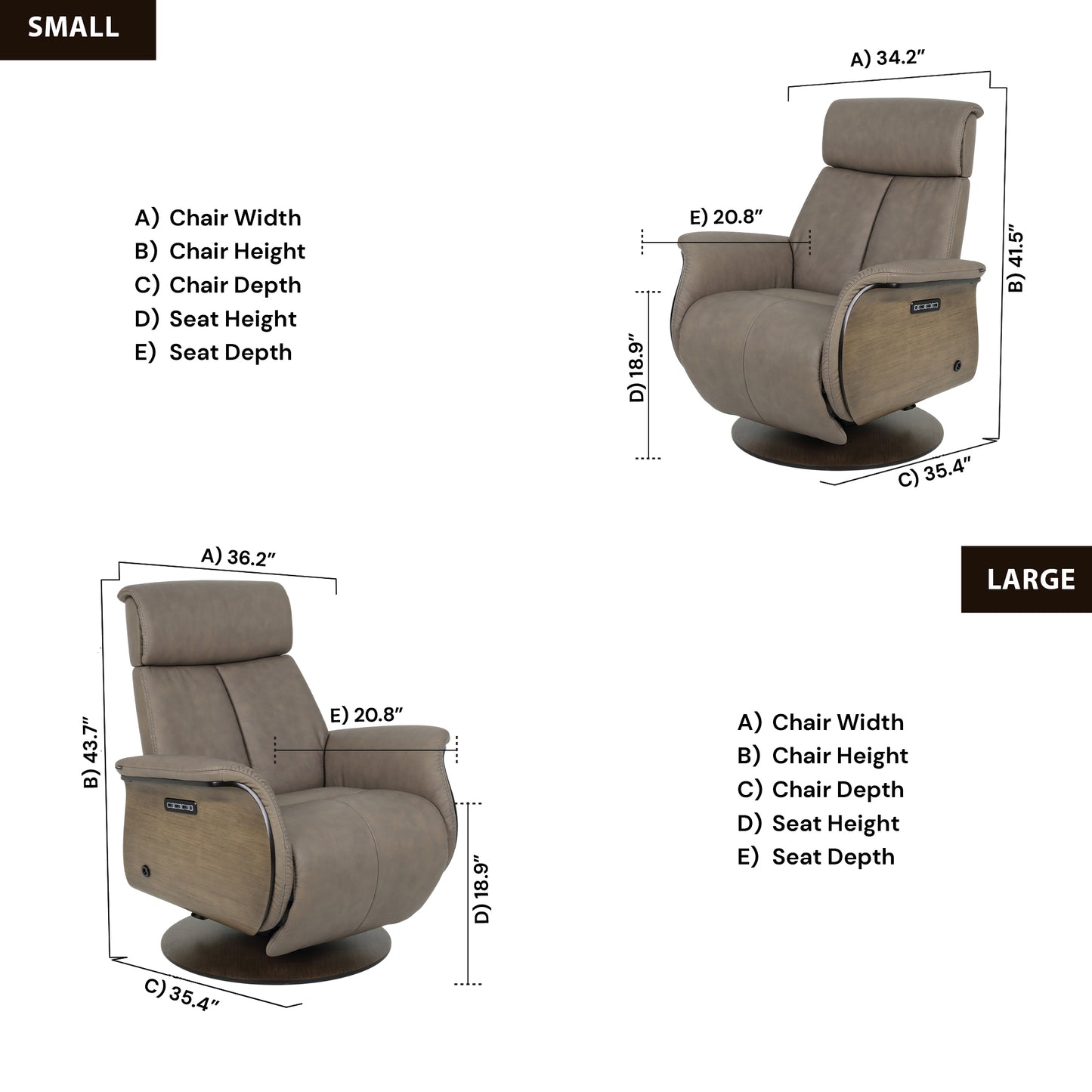 Fjords Nova Zero Gravity Recliner Chair With Motorized Headrest