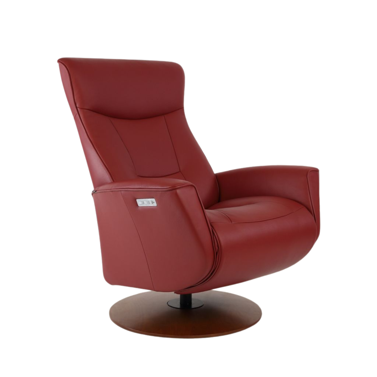 Fjords Oskar Leather Swivel Glider Power Recliner Chair