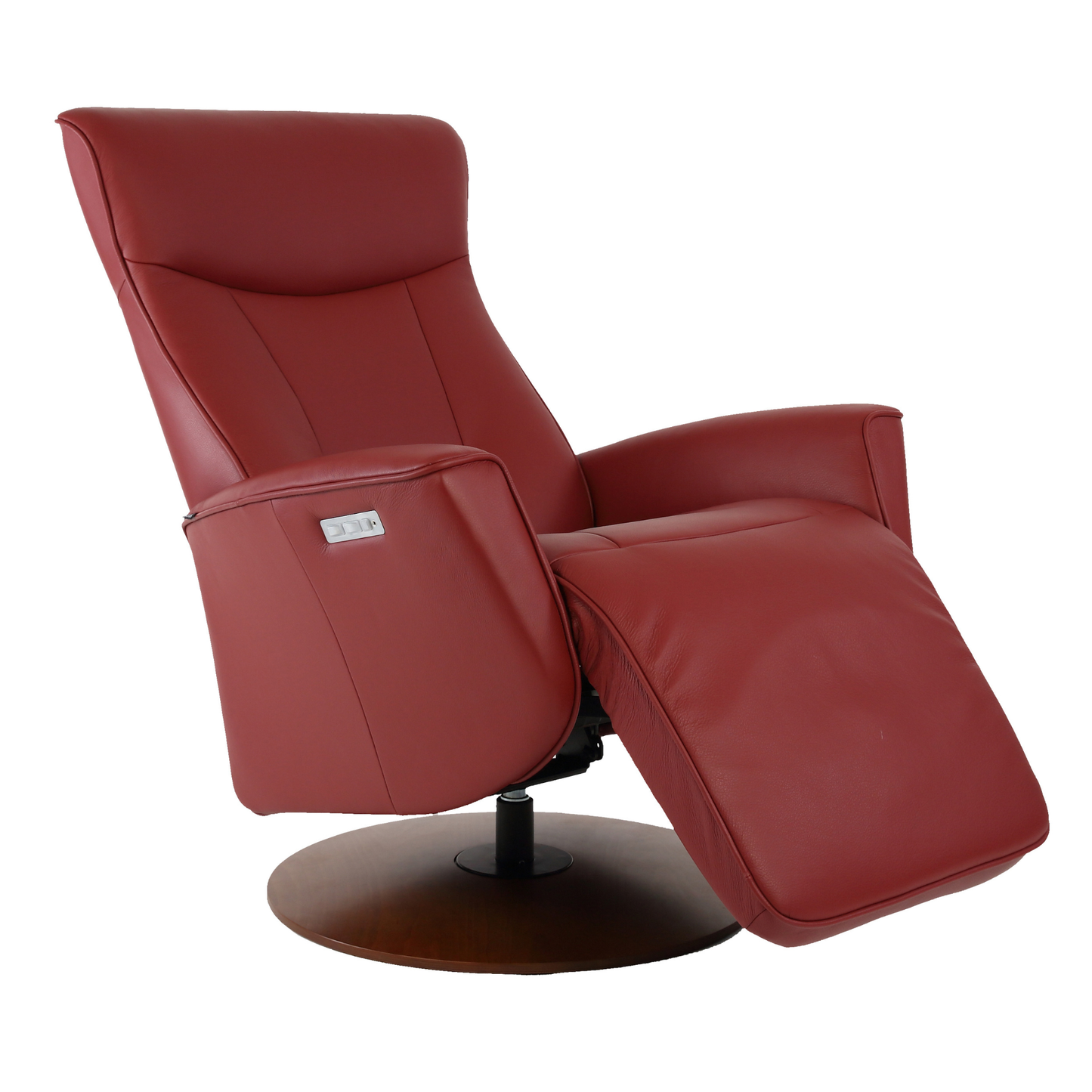 Fjords Oskar Leather Swivel Glider Power Recliner Chair