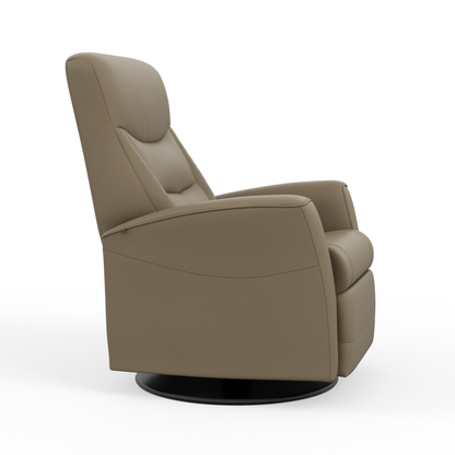 Fjords Oslo Manual Leather Swivel Recliner Chair