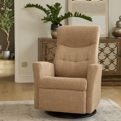 Fjords Oslo Manual Leather Swivel Recliner Chair