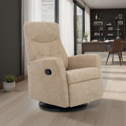 Fjords Oslo Manual Leather Swivel Recliner Chair